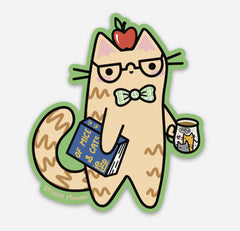 Purr’fessor Cat Vinyl Sticker