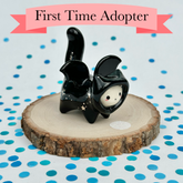 FIRST TIME ADOPTER - Bat Cat with White Gold Stars