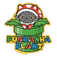 PURR’anha Plant Mario Inspired Vinyl Sticker