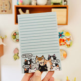 Cat Stack Notepad (Blue)