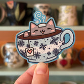 Kit’tea Cup Vinyl Sticker