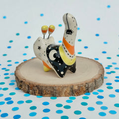 Candy Corn Carnival Hoodie Cat with *White* Gold