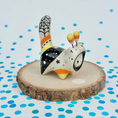 FIRST TIME ADOPTER - Candy Corn Carnival Hoodie Cat with *White* Gold