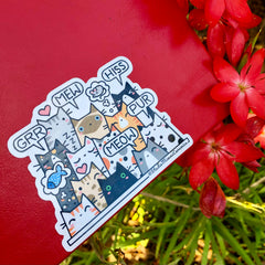 Crazy for Cats Vinyl Sticker