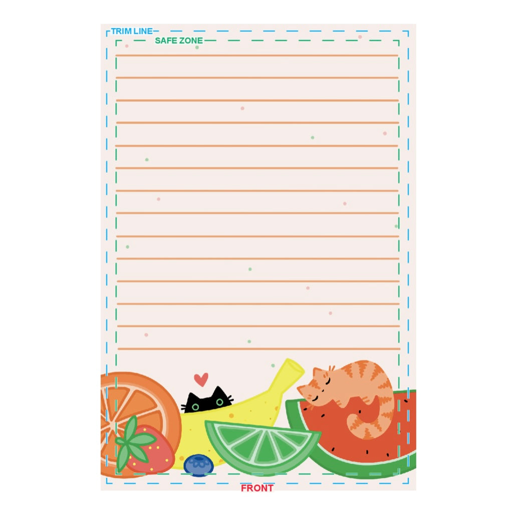 Fruit Cat Notepad (Orange)