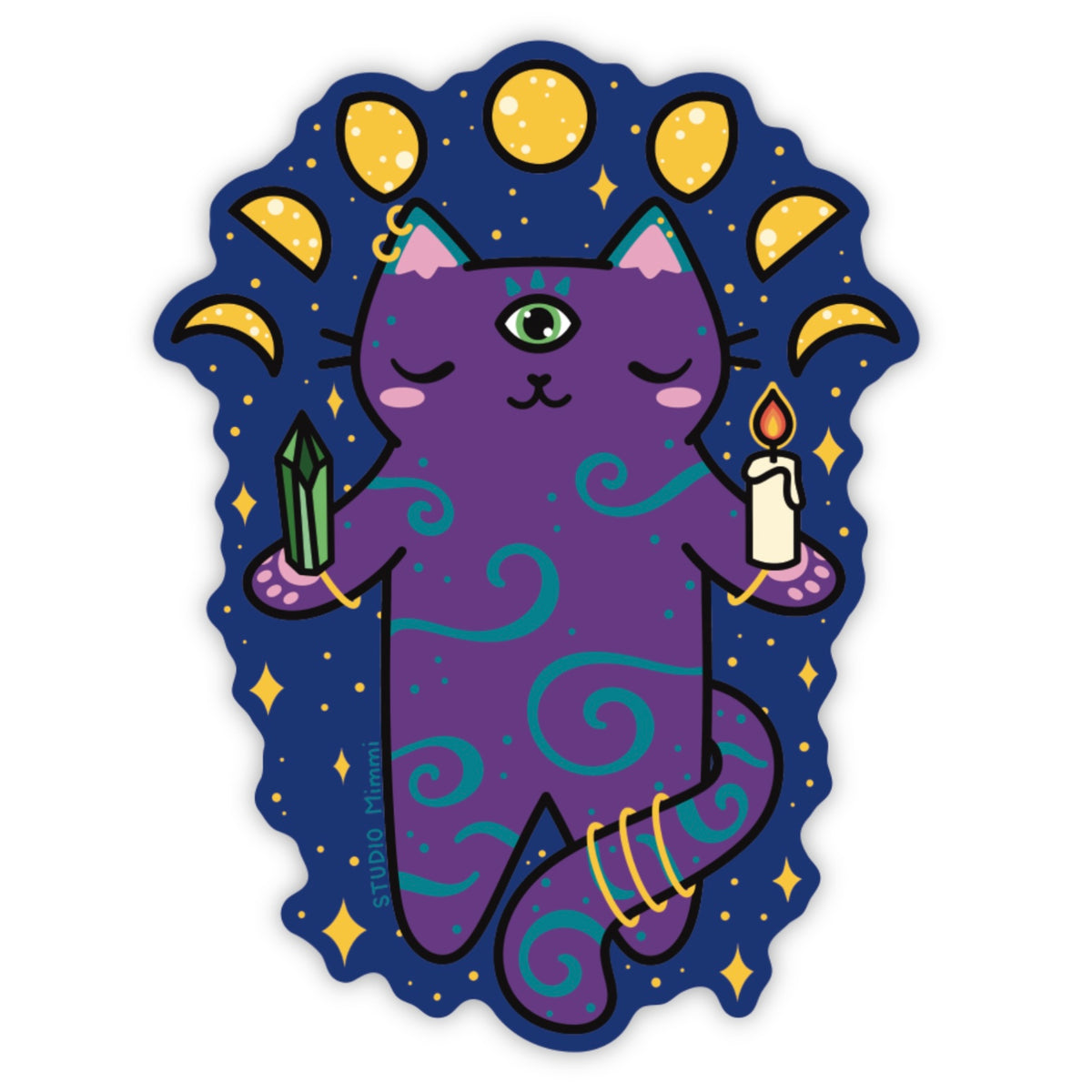 Mystic Cat Magic Vinyl Sticker