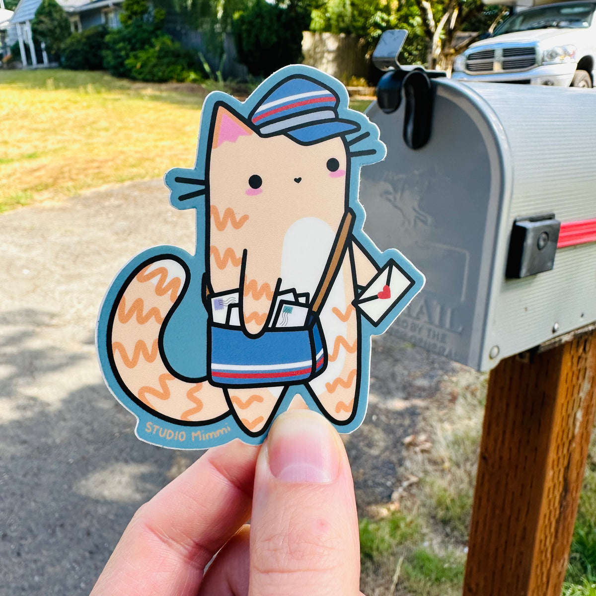 Post’mew Cat Vinyl Sticker