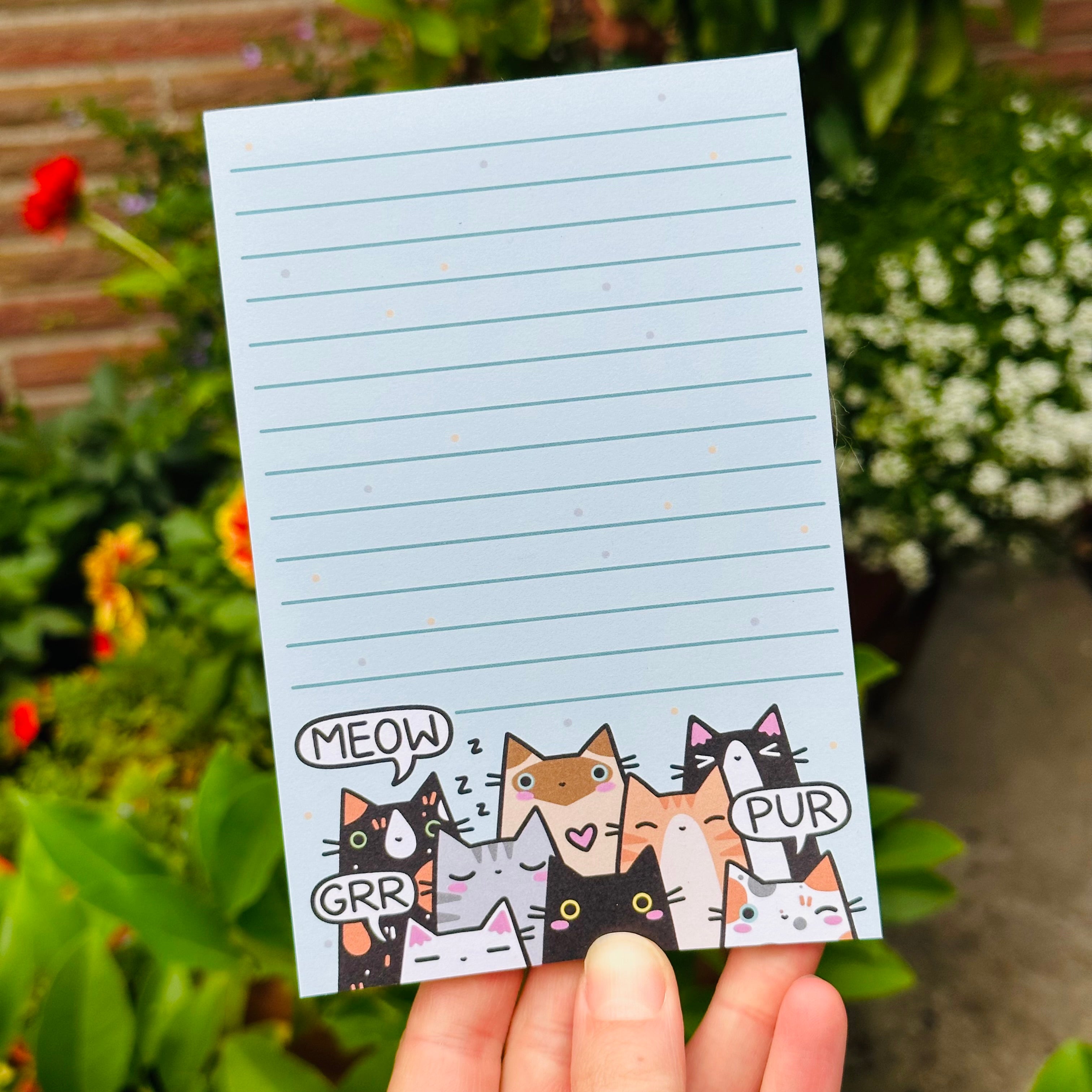 Cat Stack Notepad (Blue)