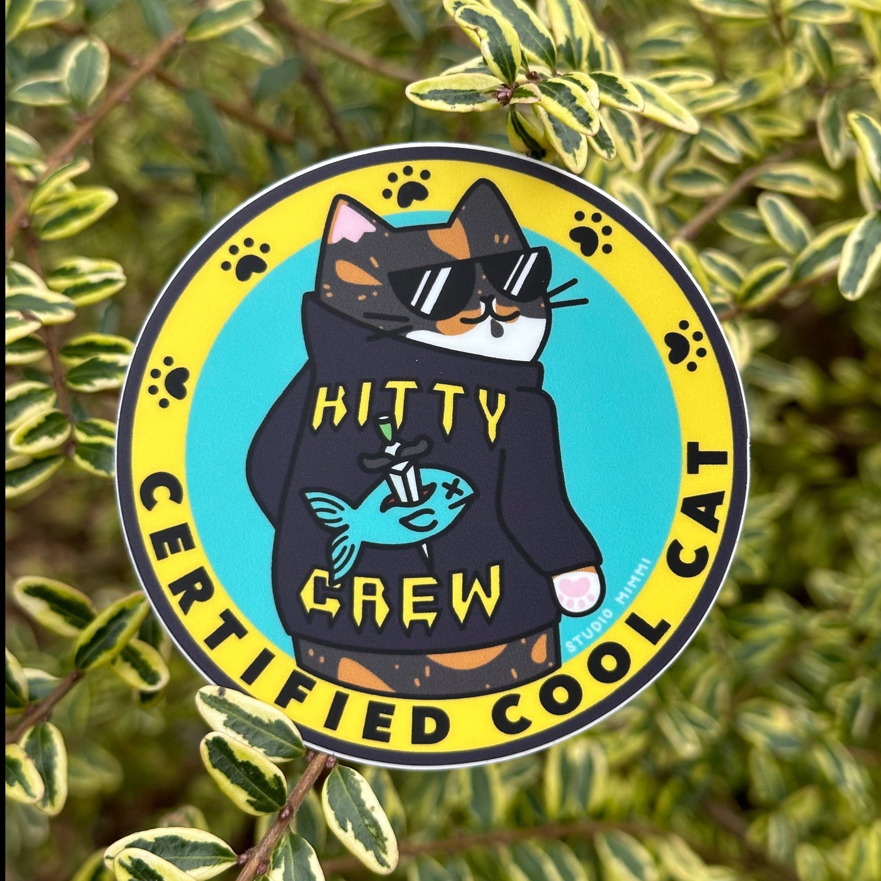 “Certified Cool Cat” Kitty Crew Vinyl Sticker