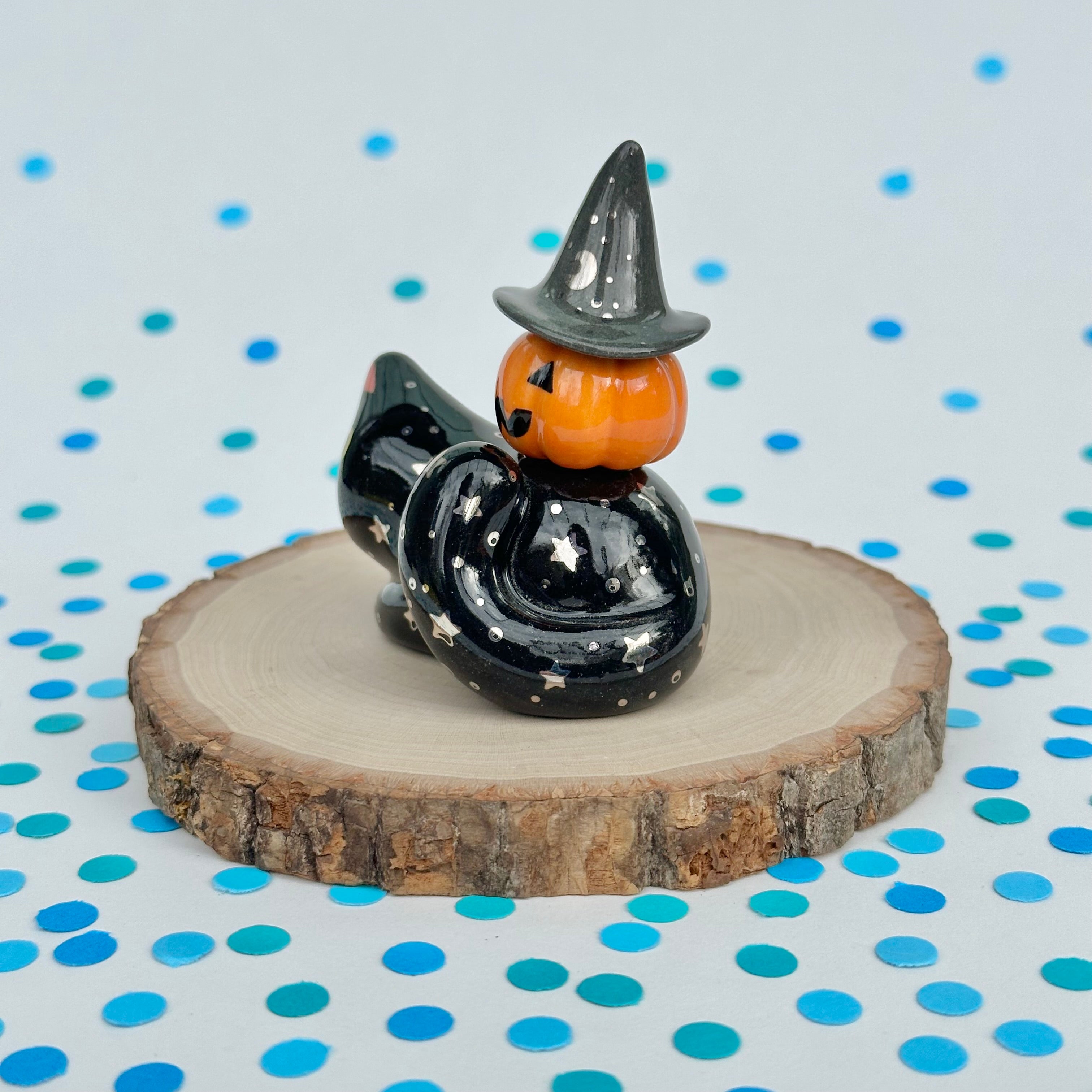 Starry Sky Void with Witch Hat Pumpkin