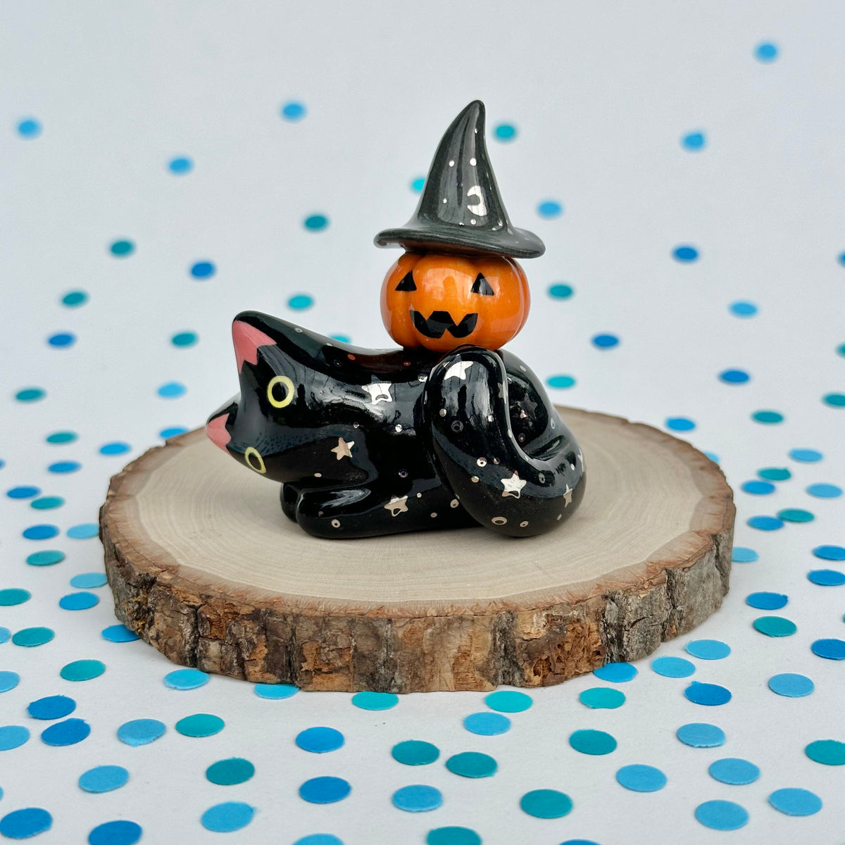 Starry Sky Void with Witch Hat Pumpkin