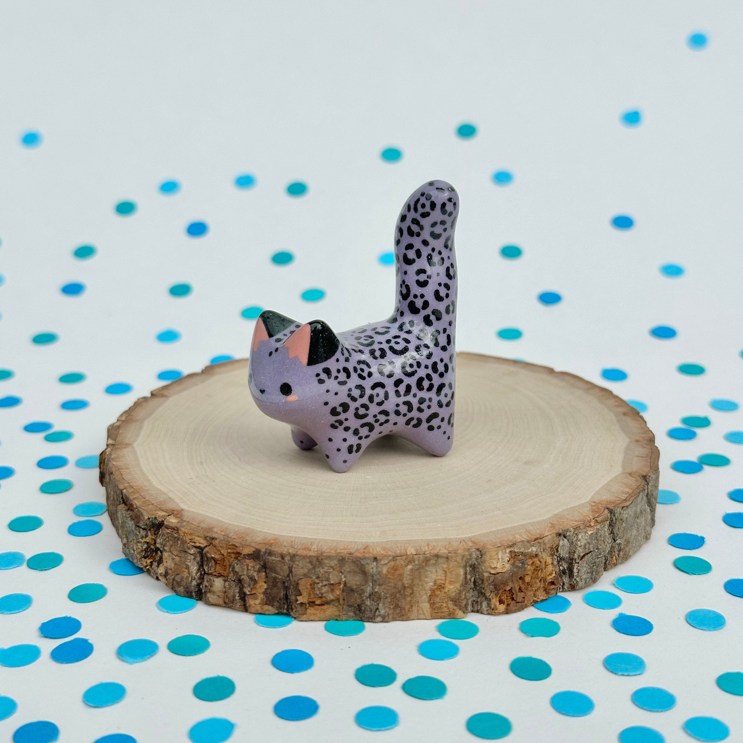 Leopard Mini Mew (Colored Porcelain - Purple)