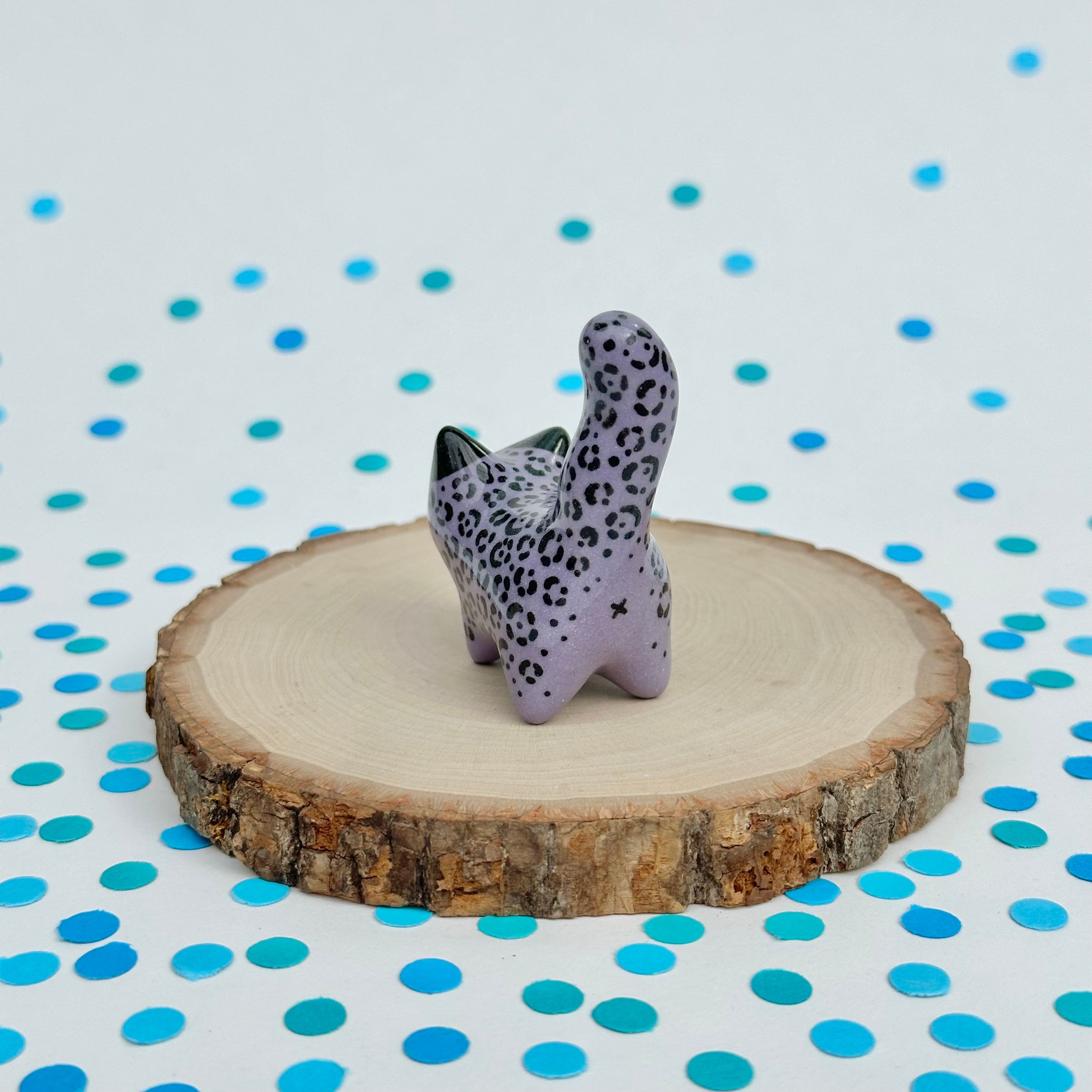 Leopard Mini Mew (Colored Porcelain - Purple)