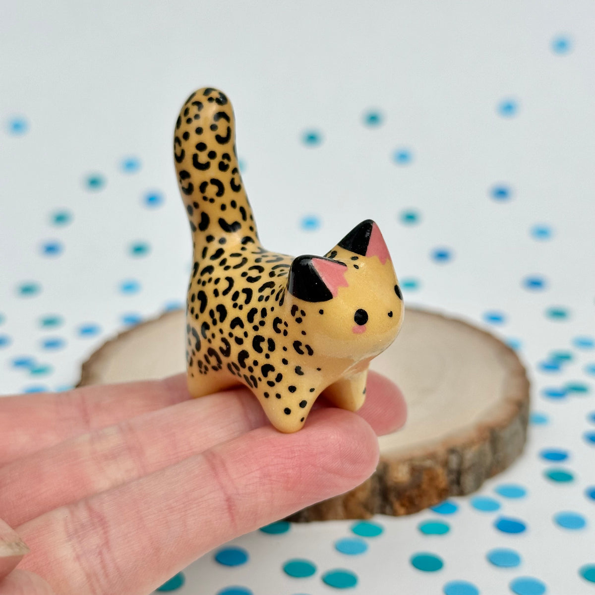 Leopard Mini Mew (Colored Porcelain - Yellow)