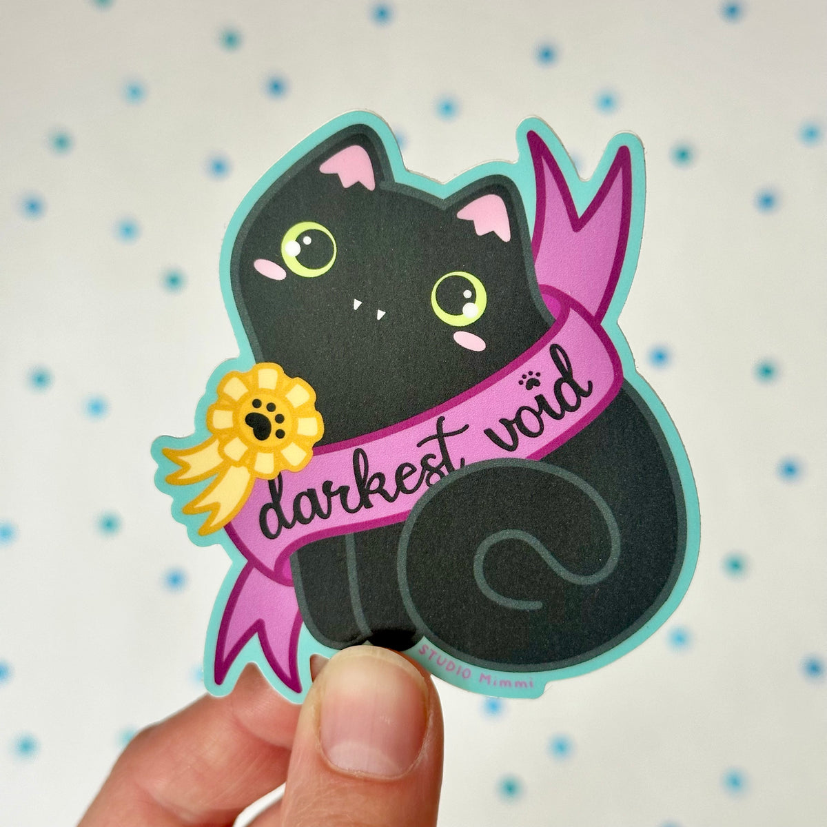 “Darkest Void” Banner - Black Cat - Vinyl Sticker