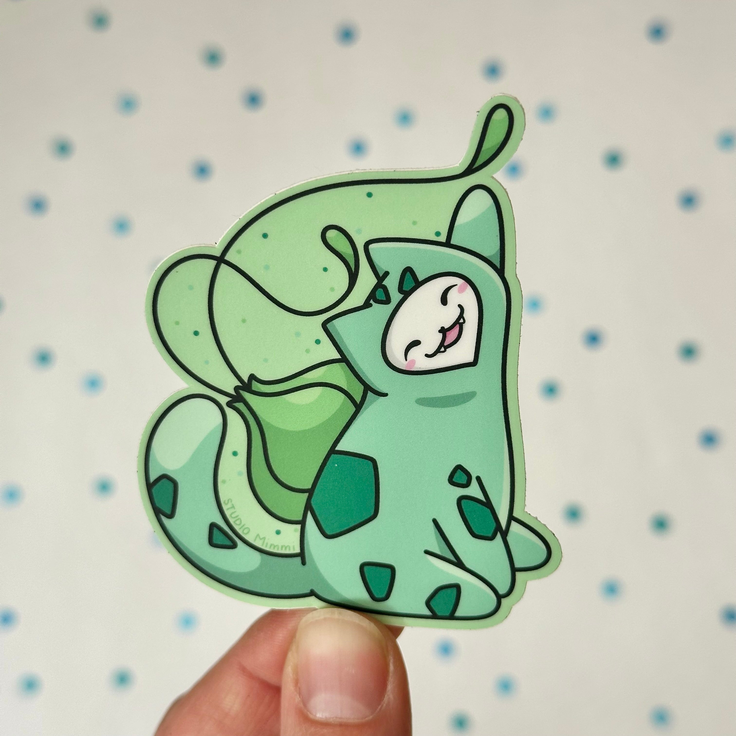 Bulbasaur Cat Vinyl Sticker