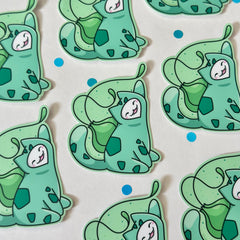 Bulbasaur Cat Vinyl Sticker