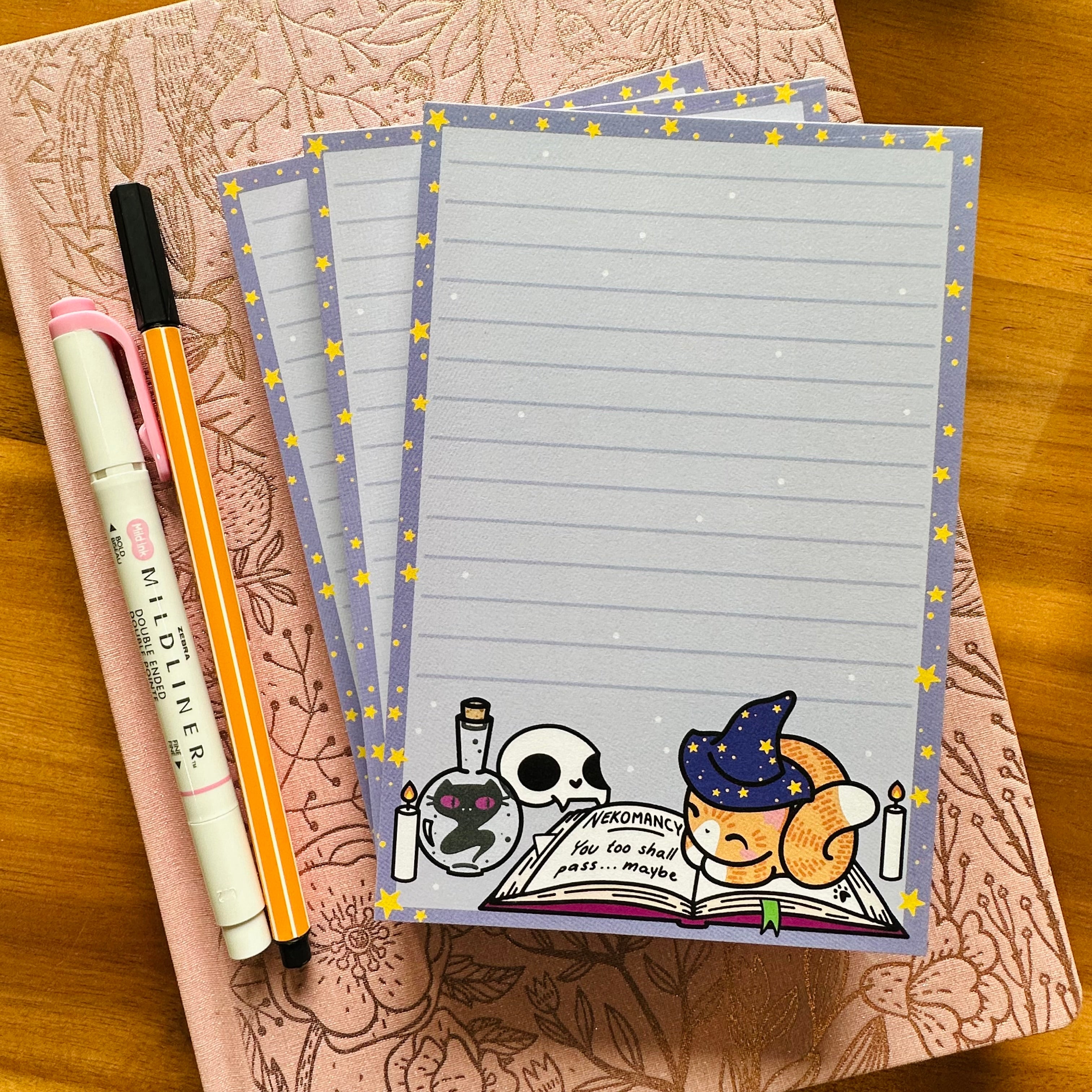 Witchy Kitty Notepad - 50 pages