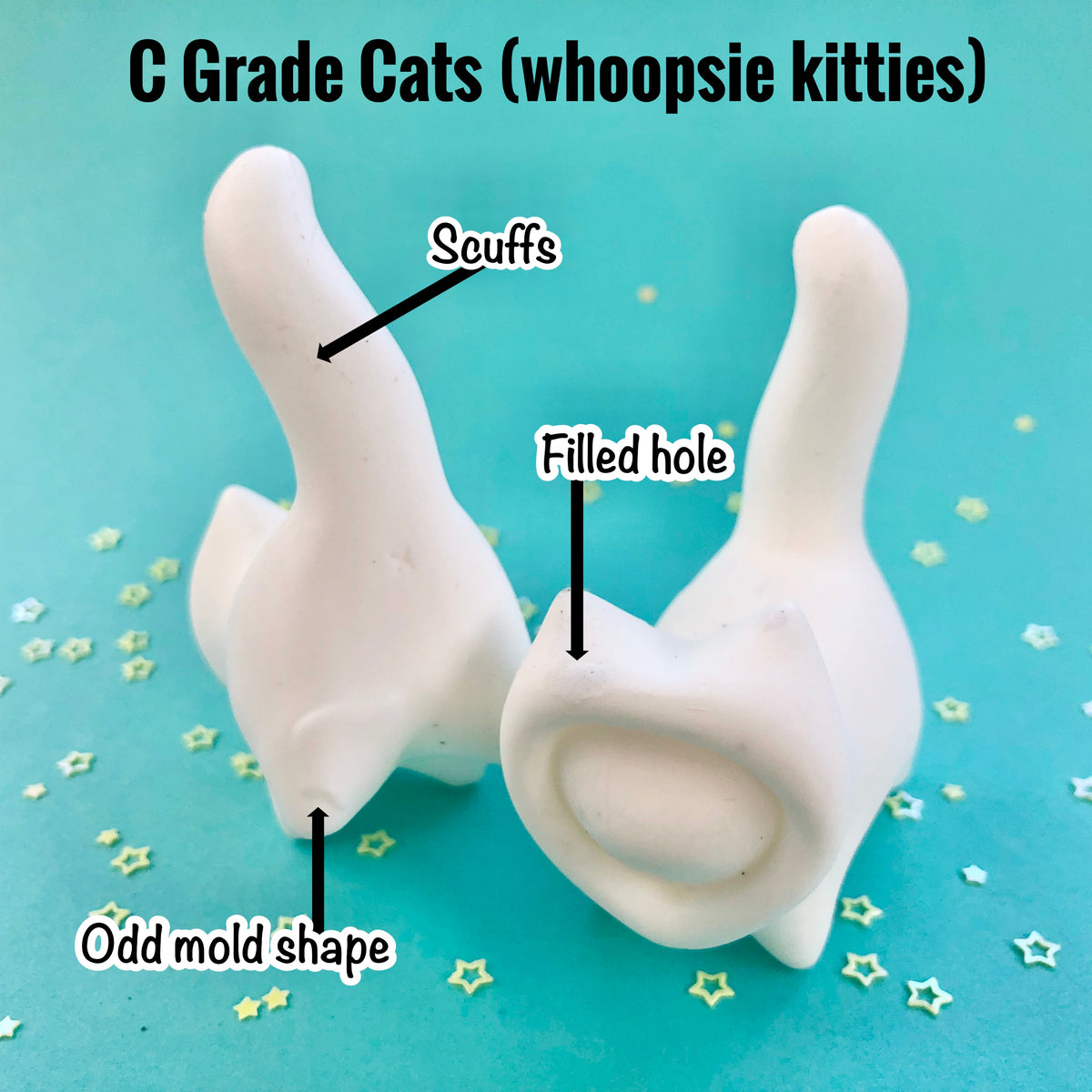 Whoopsie Kitties (C Grade)  - Paint Your Own Resin Cat